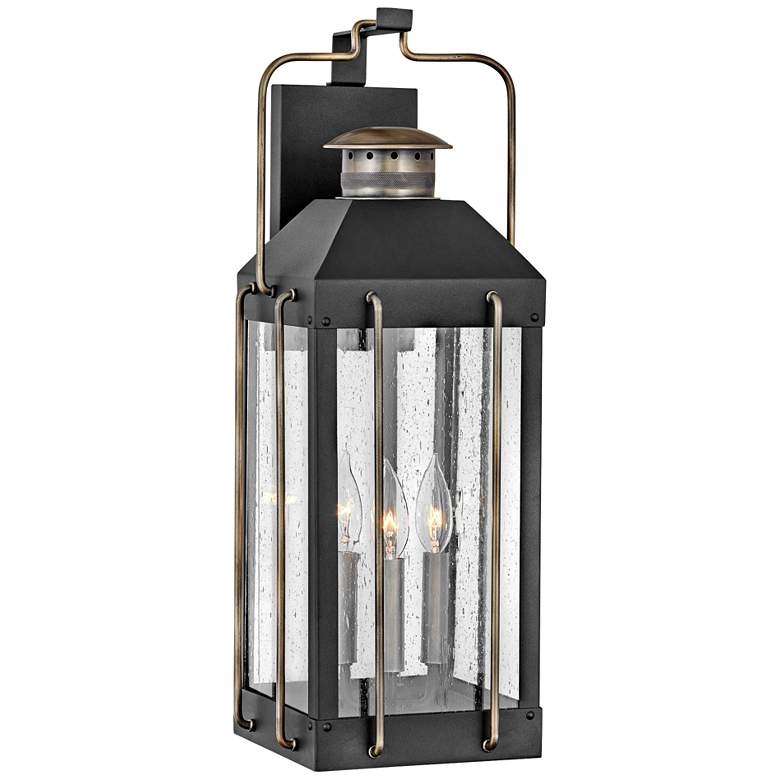 Image 1 Hinkley Fitzgerald 24"H Textured Black Outdoor Wall Light