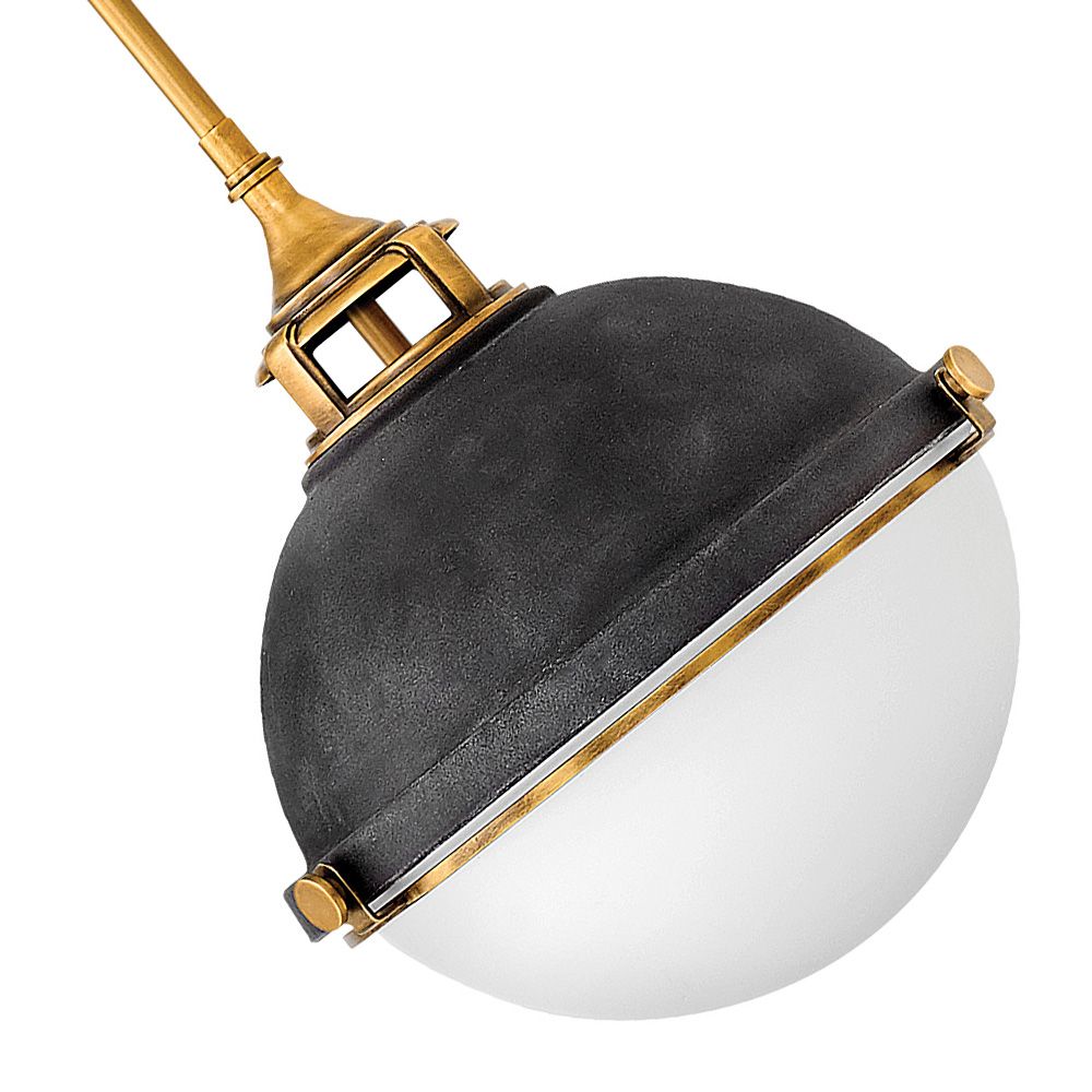 Hinkley Fletcher 13 1/2" Wide Aged Zinc Pendant Light