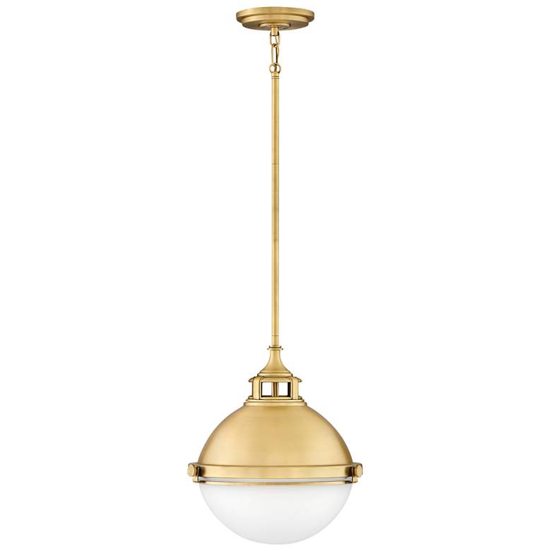 Image 2 Hinkley Fletcher 13 1/2 inch Wide Satin Brass Pendant Light