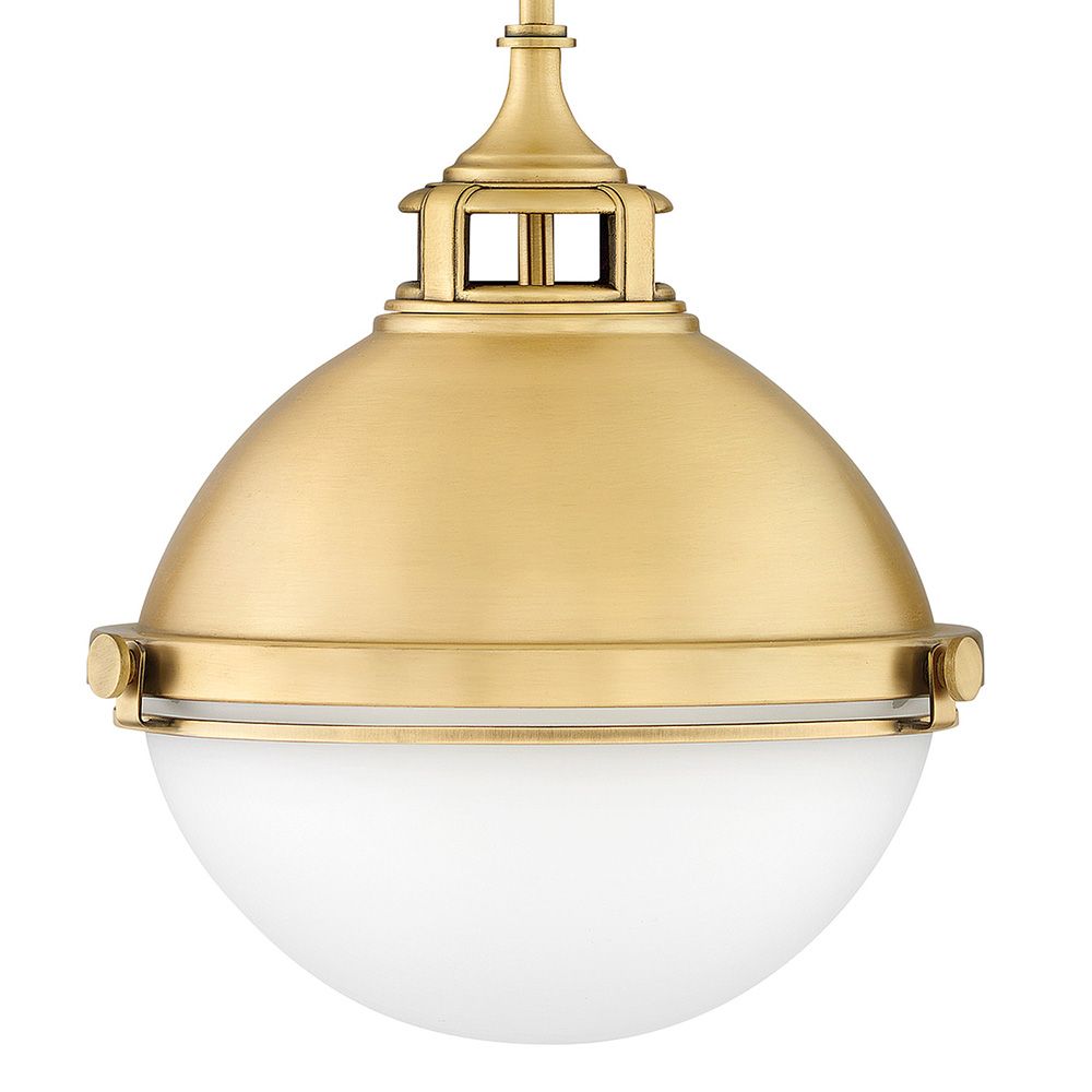 Image 5 Hinkley Fletcher 13 1/2" Wide Satin Brass Pendant Light more views
