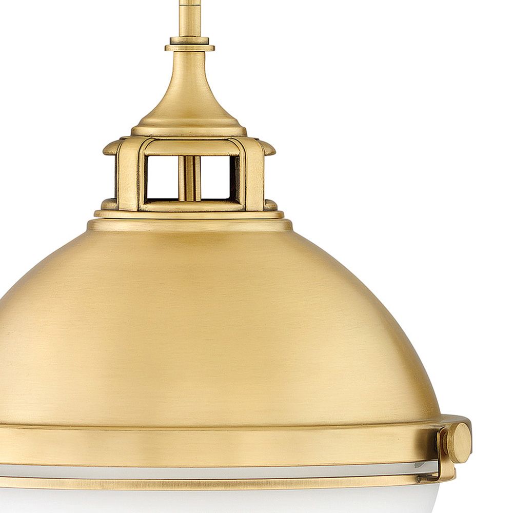 Image 7 Hinkley Fletcher 13 1/2" Wide Satin Brass Pendant Light more views