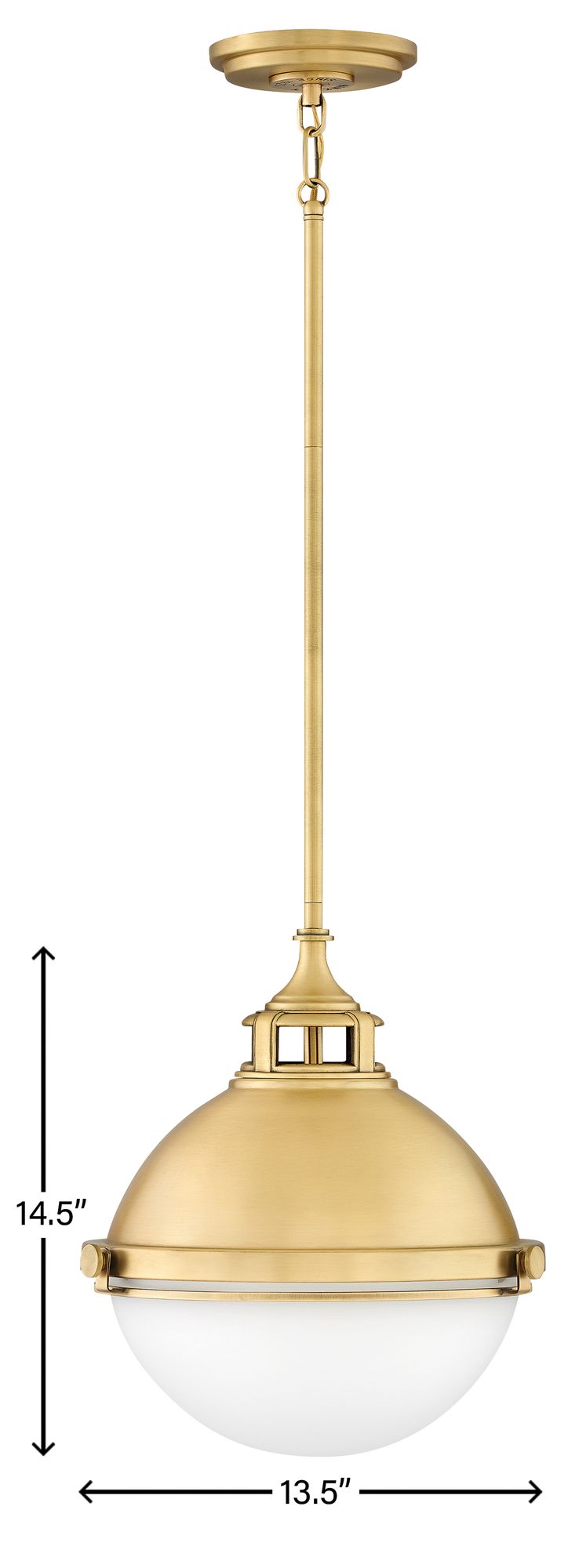 Hinkley Fletcher 13 1/2" Wide Satin Brass Pendant Light