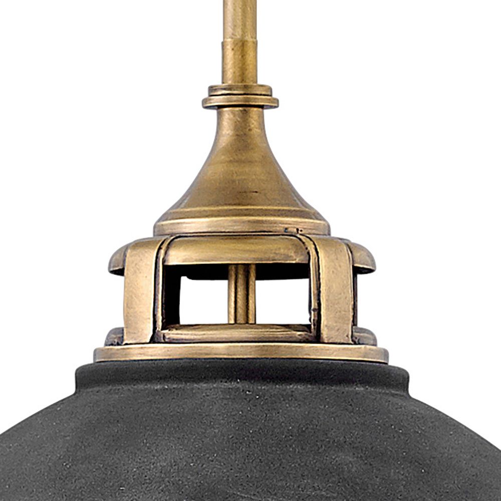 Image 6 Hinkley Fletcher 18" Wide Aged Zinc and Gold Pendant Light more views