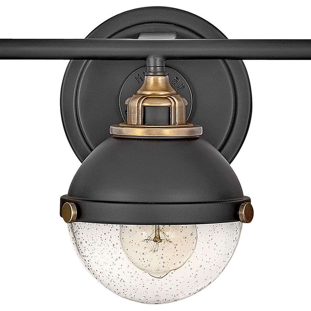 Thumbnail3 of Hinkley Fletcher 25" Wide Black 3-Light Bath Light more views