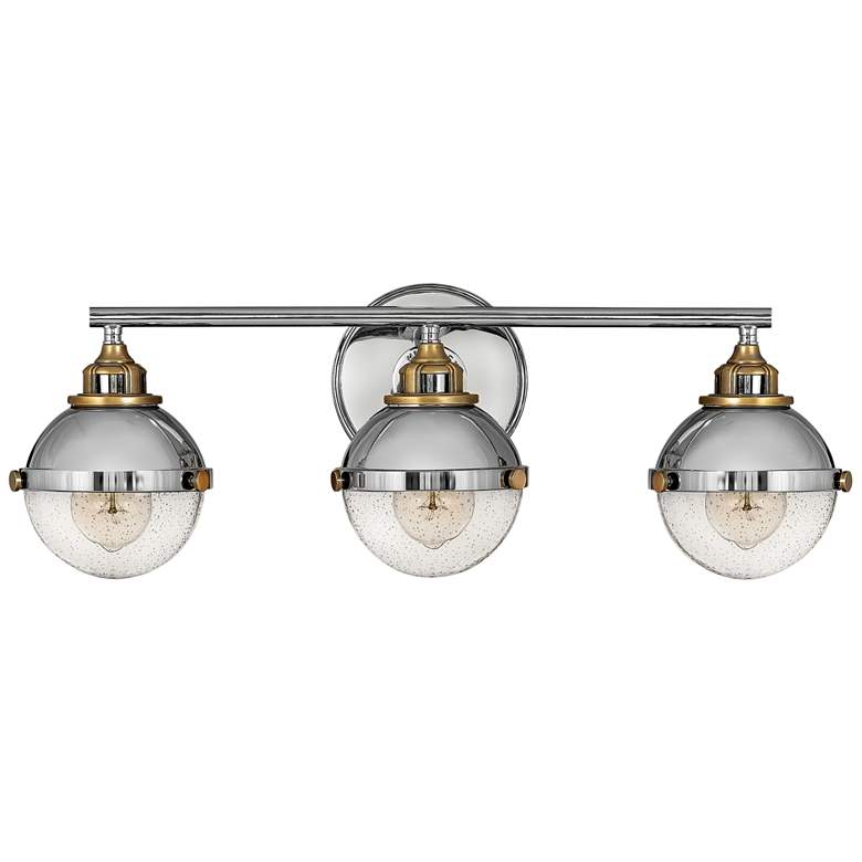 Image 1 Hinkley Fletcher 25" Wide Modern Polished Nickel 3-Light Bath Light