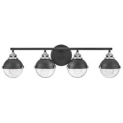 Hinkley Fletcher 32" Wide Black 4-Light Vanity Bath Light
