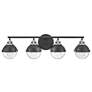 2_Hinkley Fletcher 32" Wide Black 4-Light Vanity Bath Light more views