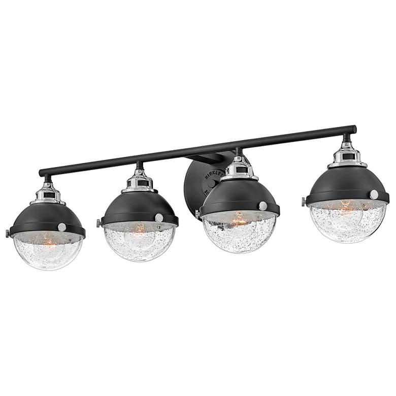 Image 4 Hinkley Fletcher 32" Wide Black 4-Light Vanity Bath Light more views