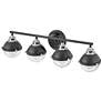 5_Hinkley Fletcher 32" Wide Black 4-Light Vanity Bath Light more views