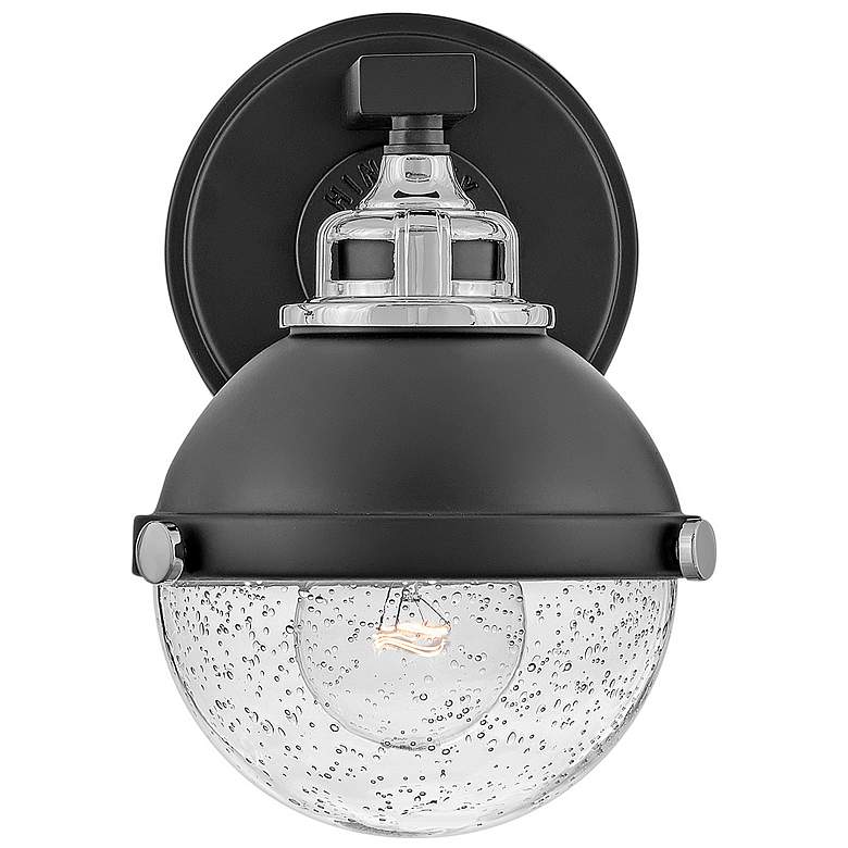 Image 5 Hinkley Fletcher 8 1/2" High Black with Chrome Wall Sconce more views