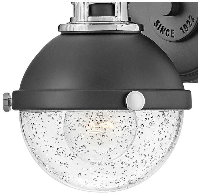 Hinkley Fletcher 8 1/2" High Black with Chrome Wall Sconce