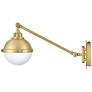 3_Hinkley Fletcher Satin Brass Swing Arm Wall Lamp more views