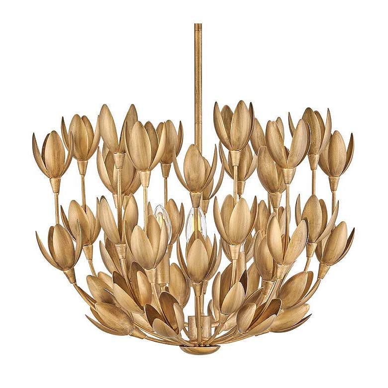 Image 2 Hinkley Flora 20" Wide Burnished Gold Flower Chandelier more views