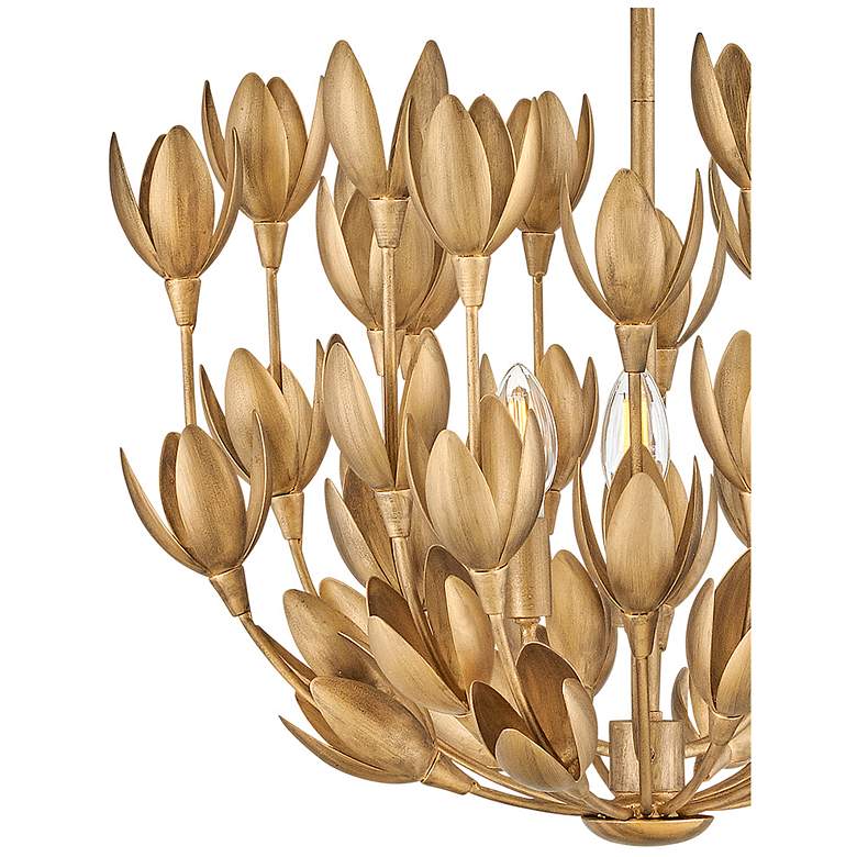 Image 3 Hinkley Flora 20" Wide Burnished Gold Flower Chandelier more views
