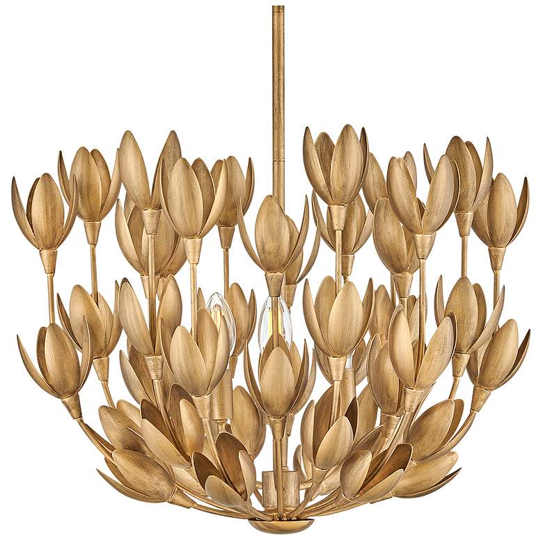 Image 4 Hinkley Flora 20" Wide Burnished Gold Flower Chandelier more views