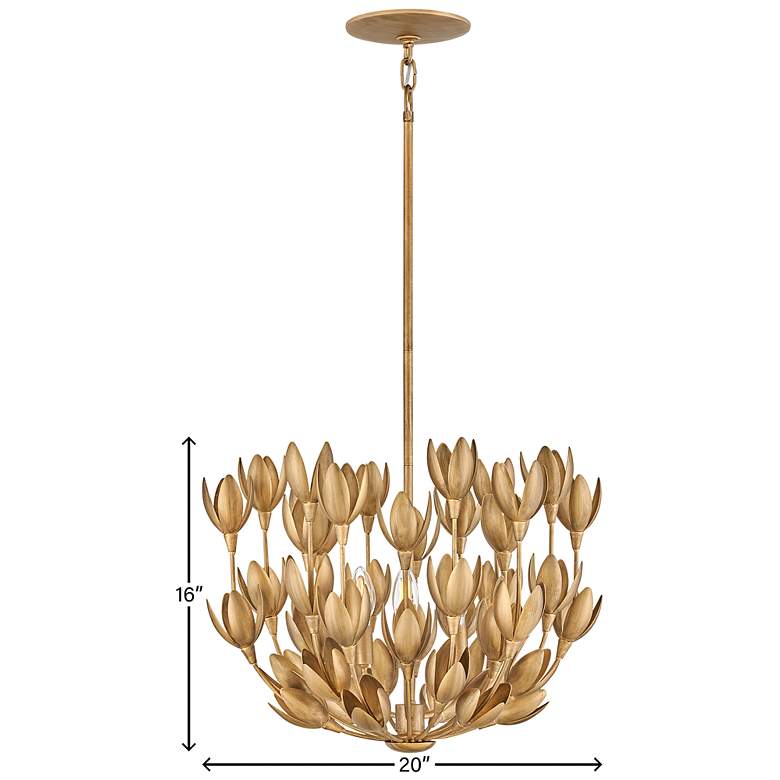Image 7 Hinkley Flora 20" Wide Burnished Gold Flower Chandelier more views
