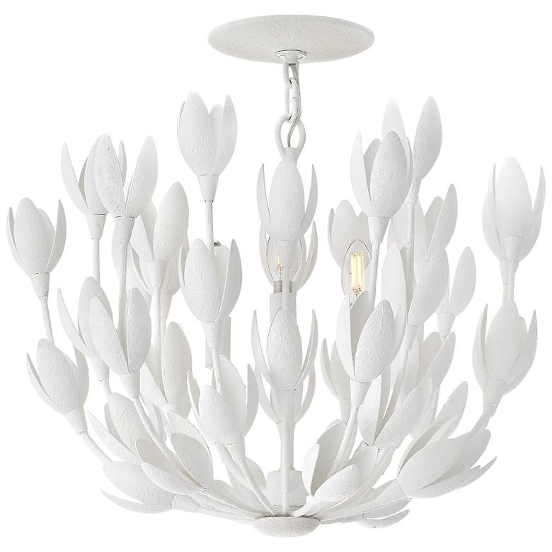 Image 4 Hinkley Flora 20" Wide Plaster White Flower Chandelier more views