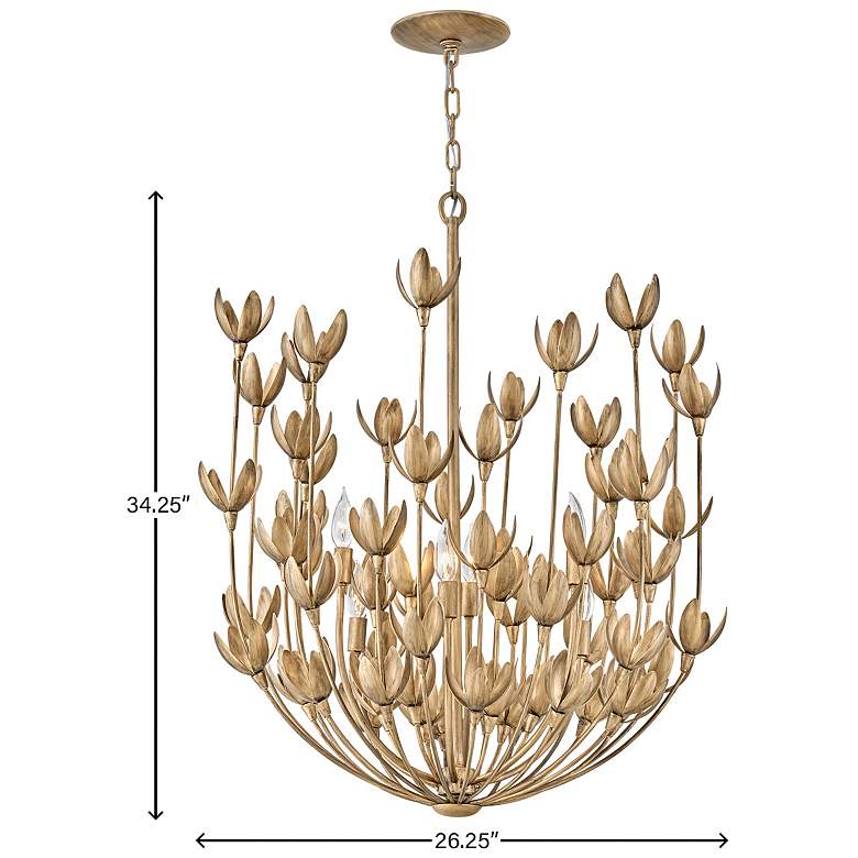 Image 3 Hinkley Flora 26.25" Wide Burnished Gold Flower Chandelier more views