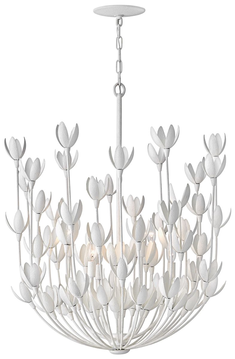 Hinkley Flora 26 1/4" Wide Textured Plaster 6-Light Chandelier in scene