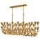 Hinkley Flora 60"W Burnished Gold 10-Light Linear Chandelier