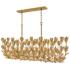 Hinkley Flora 60"W Burnished Gold 10-Light Linear Chandelier