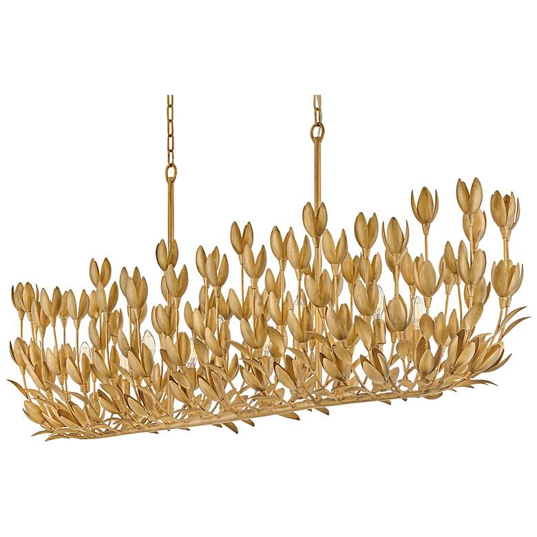 Image 3 Hinkley Flora 60"W Burnished Gold 10-Light Linear Chandelier more views