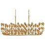 Hinkley Flora 60"W Burnished Gold 10-Light Linear Chandelier