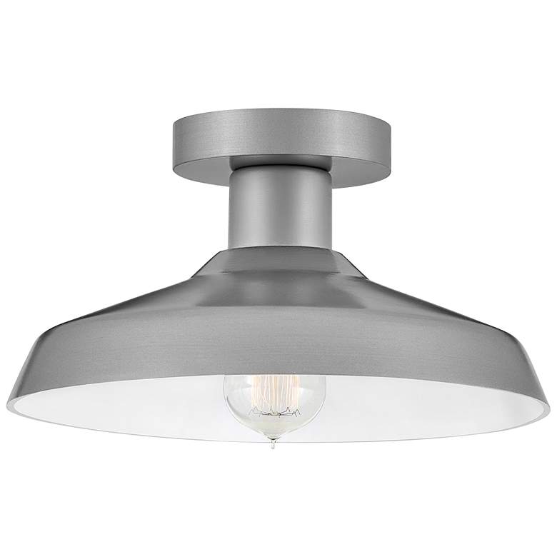 Image 1 Hinkley Forge 12" Wide Composite Aluminum Finish Outdoor Ceiling Light