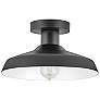 1_Hinkley Forge 12" Wide Composite Black Outdoor Ceiling Light