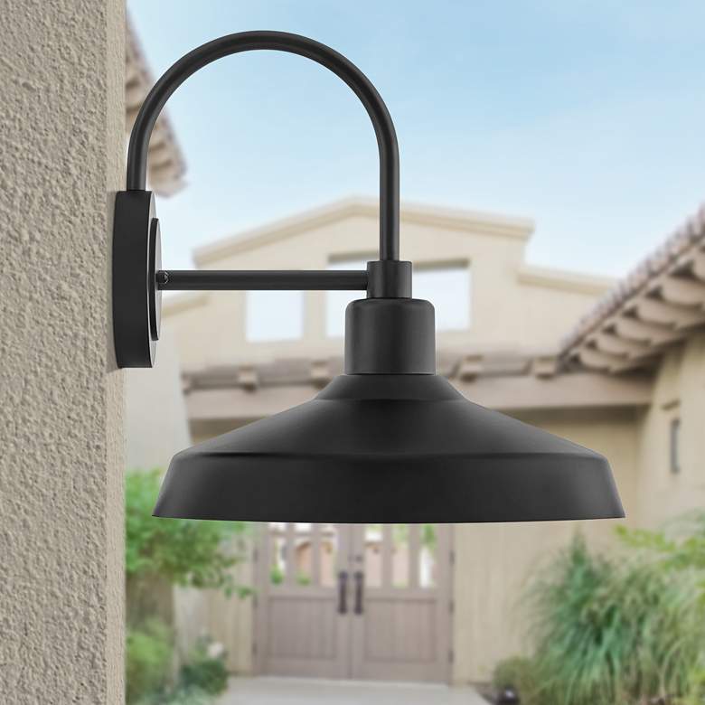 Image 1 Hinkley Forge 16 1/2" High Black Outdoor Barn Wall Light