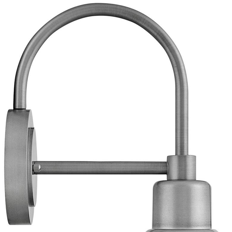 Image 2 Hinkley Forge 16 1/2" High Brushed Aluminum Outdoor Barn Wall Light more views