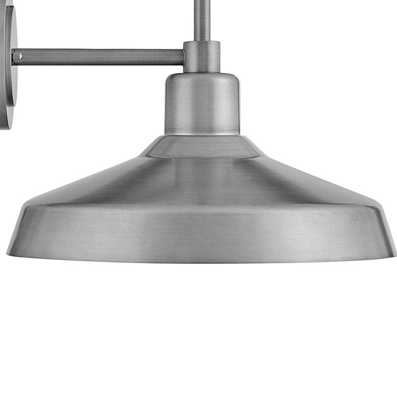 Image 3 Hinkley Forge 16 1/2" High Brushed Aluminum Outdoor Barn Wall Light more views