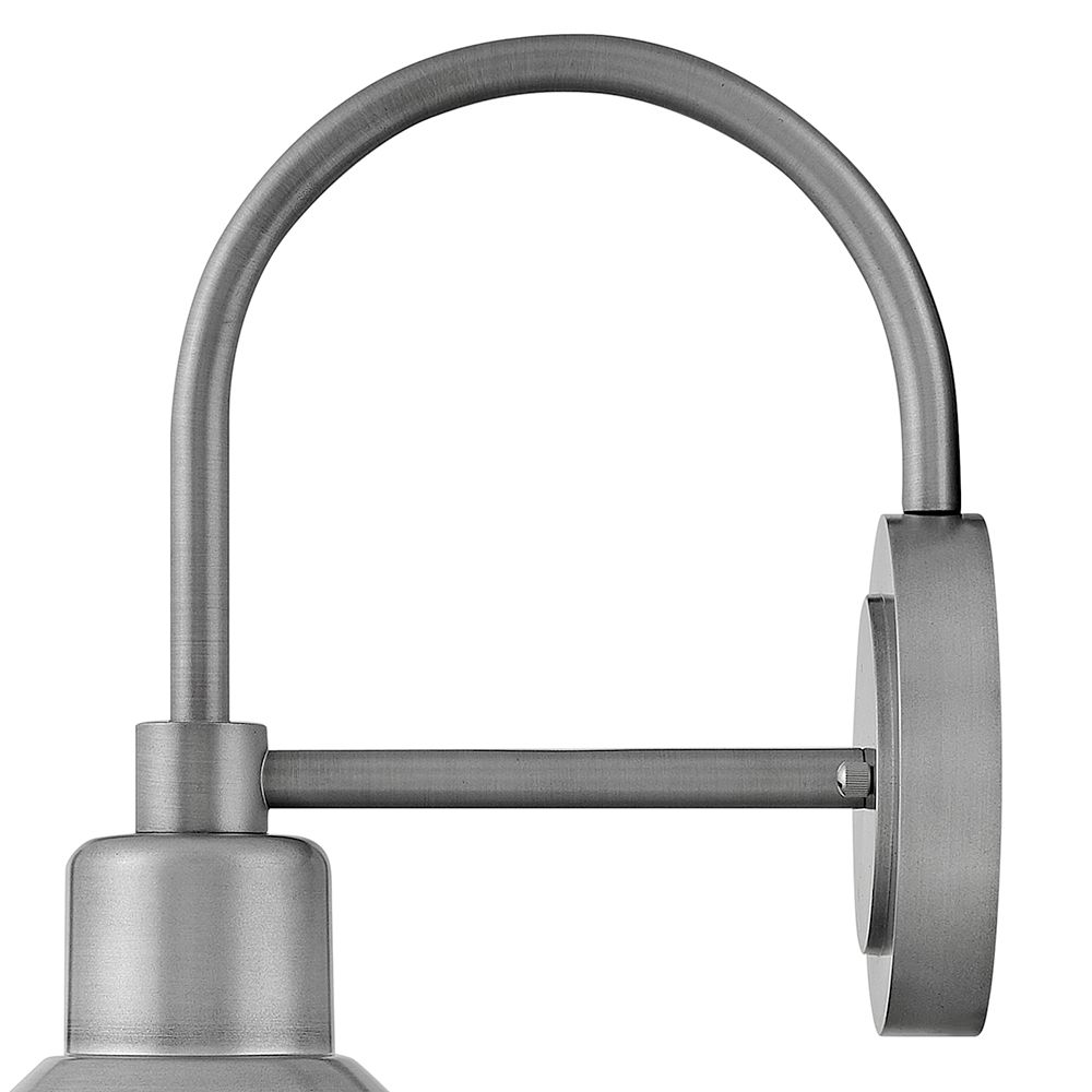 Image 4 Hinkley Forge 16 1/2" High Brushed Aluminum Outdoor Barn Wall Light more views