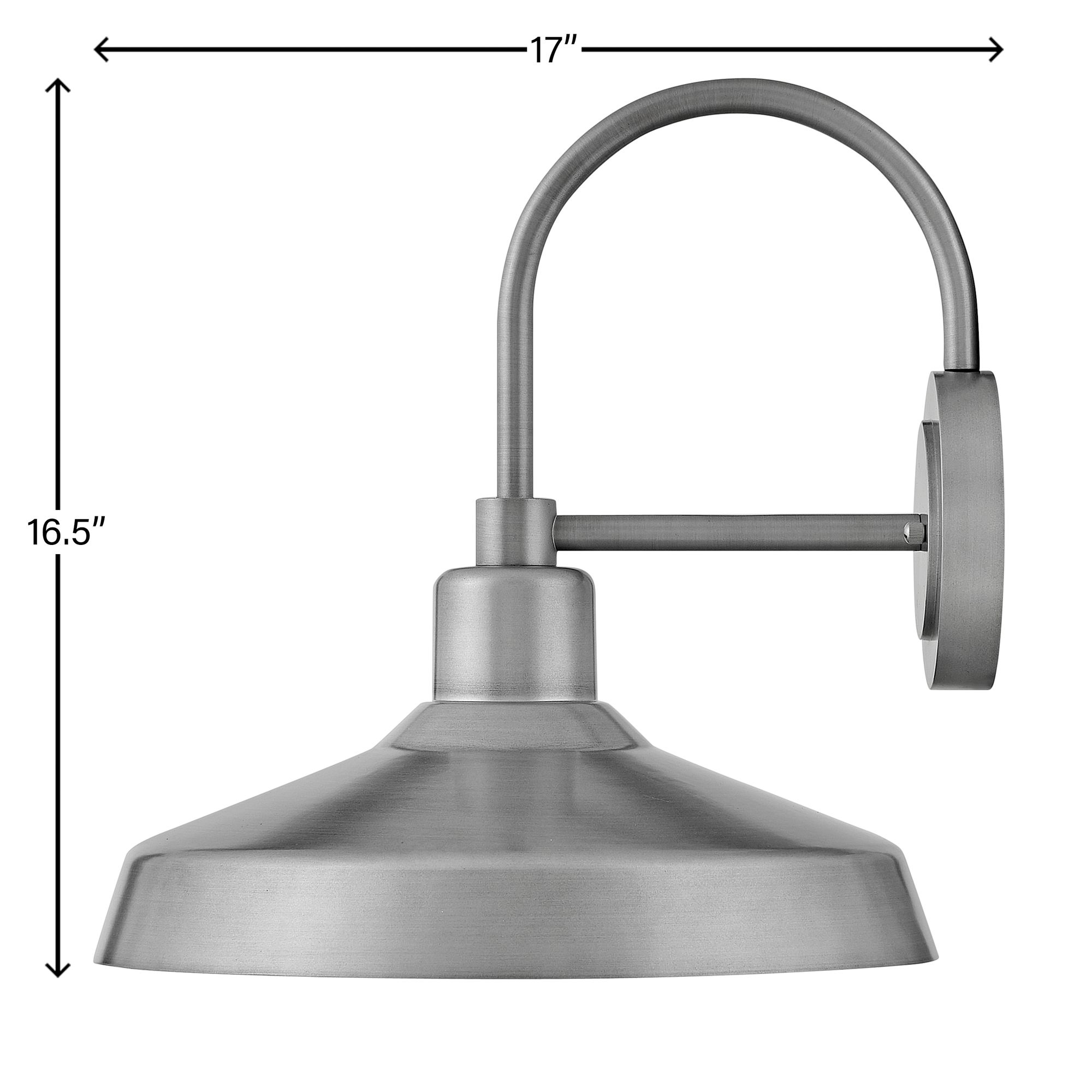 Image 5 Hinkley Forge 16 1/2" High Brushed Aluminum Outdoor Barn Wall Light more views