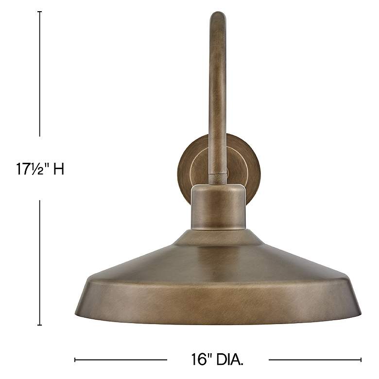 Image 3 Hinkley Forge 17 1/2" High Burnished Bronze Outdoor Barn Wall Light more views