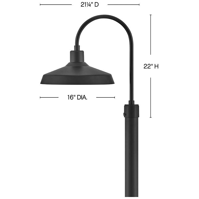 Image 3 Hinkley Forge 22" High Black LED Outdoor Post Top-Pier Mount Light more views