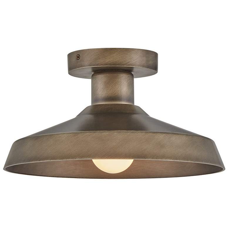 Image 1 Hinkley Forge Forge 12" Wide Burnished Bronze Outdoor Ceiling Light