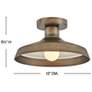 3_Hinkley Forge Forge 12" Wide Burnished Bronze Outdoor Ceiling Light more views