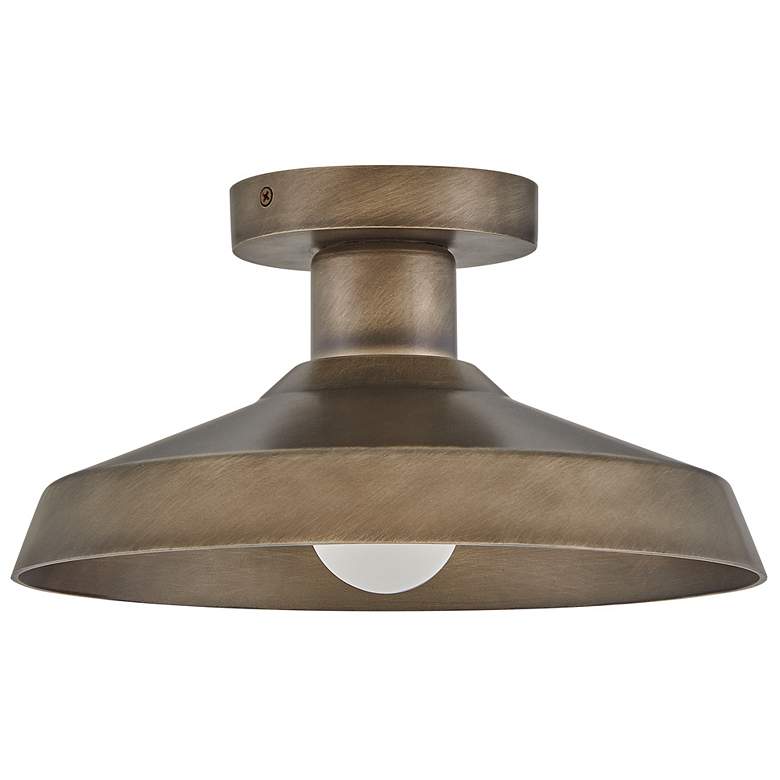 Image 4 Hinkley Forge Forge 12" Wide Burnished Bronze Outdoor Ceiling Light more views