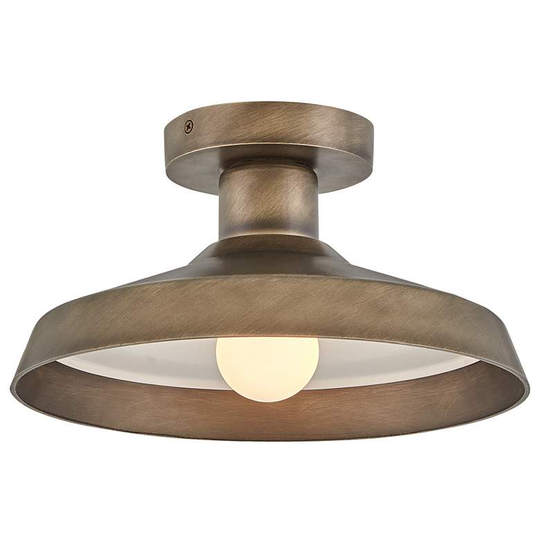 Image 5 Hinkley Forge Forge 12" Wide Burnished Bronze Outdoor Ceiling Light more views