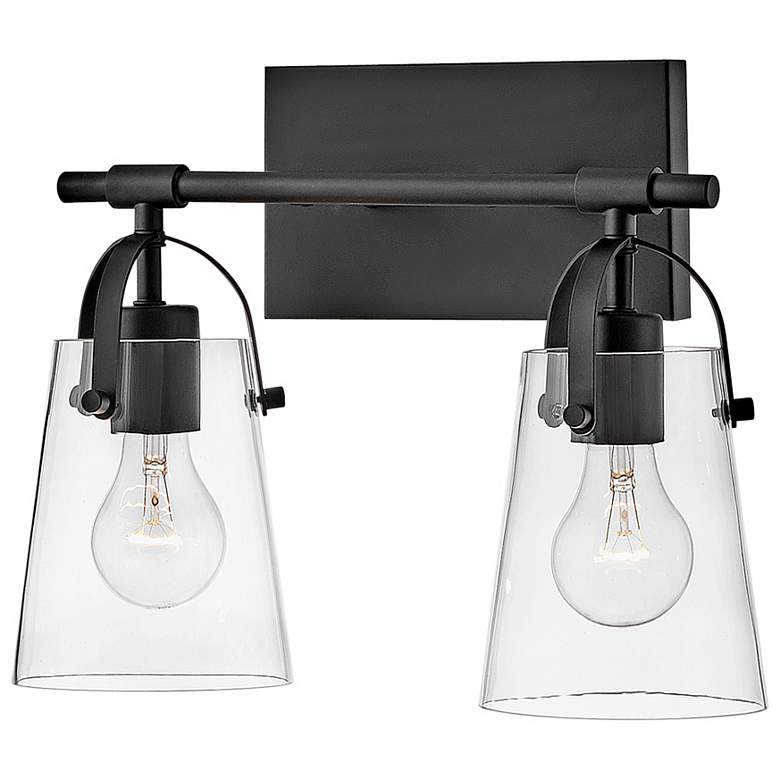 Image 5 Hinkley Foster 10 3/4" High Black 2-Light Wall Sconce more views