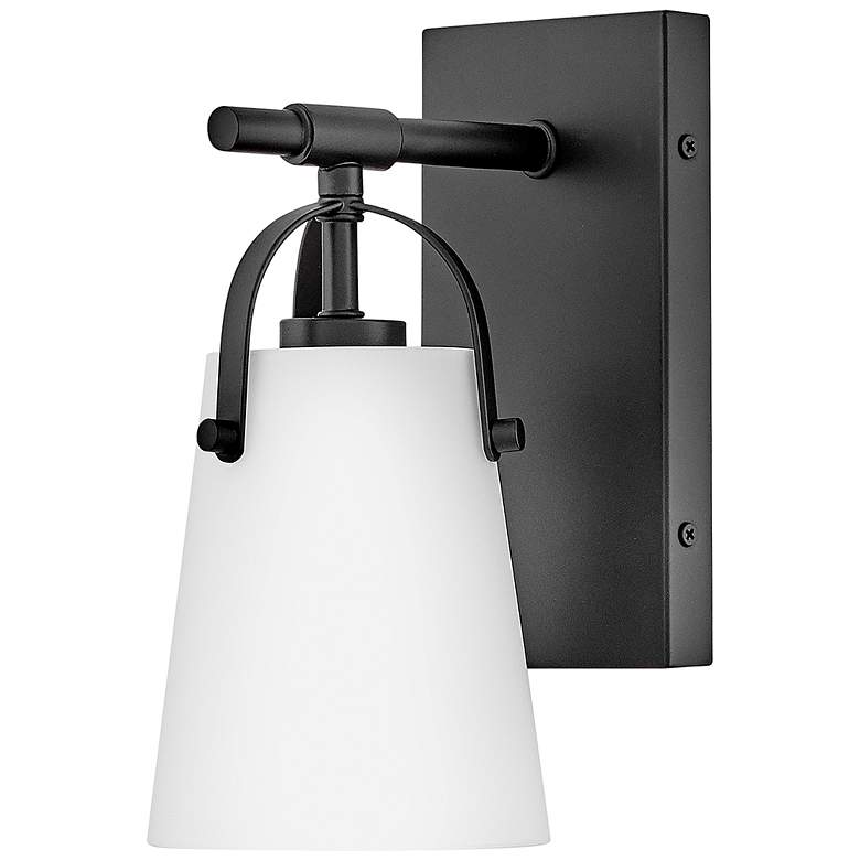 Image 7 Hinkley Foster 10" High Black Wall Sconce more views