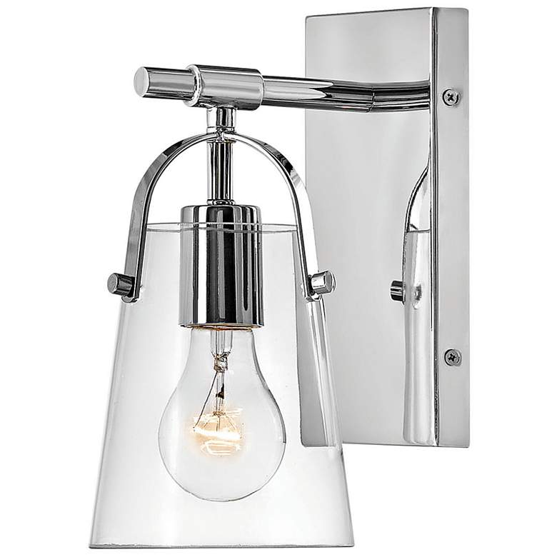 Image 2 Hinkley Foster 10" High Chrome Wall Sconce more views
