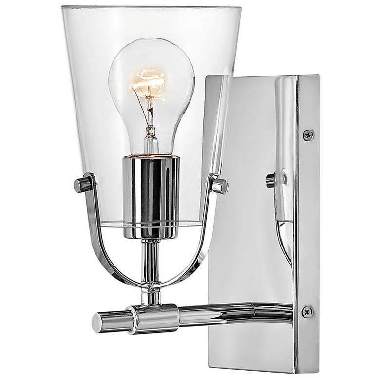 Image 5 Hinkley Foster 10" High Chrome Wall Sconce more views