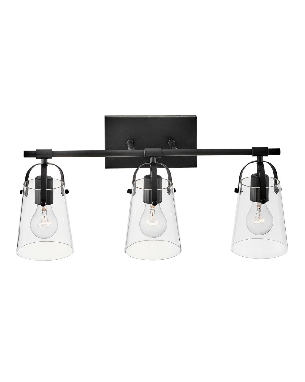 Hinkley Foster 22 3/4" Wide Black 3-Light Bath Vanity Light