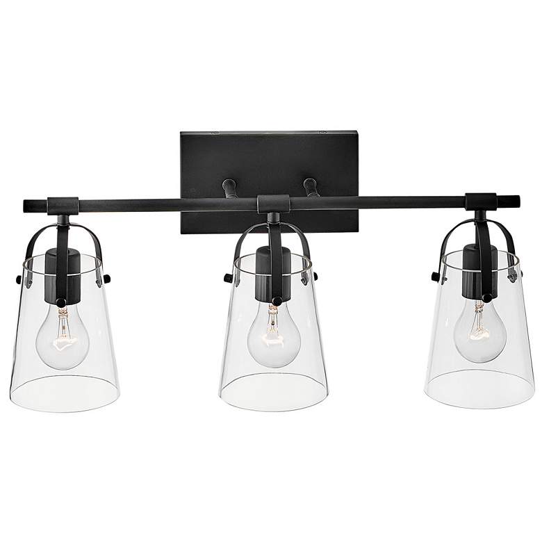 Image 5 Hinkley Foster 22 3/4" Wide Black 3-Light Bath Vanity Light more views