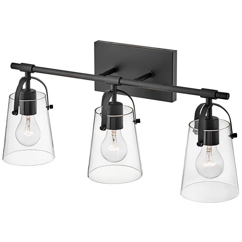 Image 6 Hinkley Foster 22 3/4" Wide Black 3-Light Bath Vanity Light more views