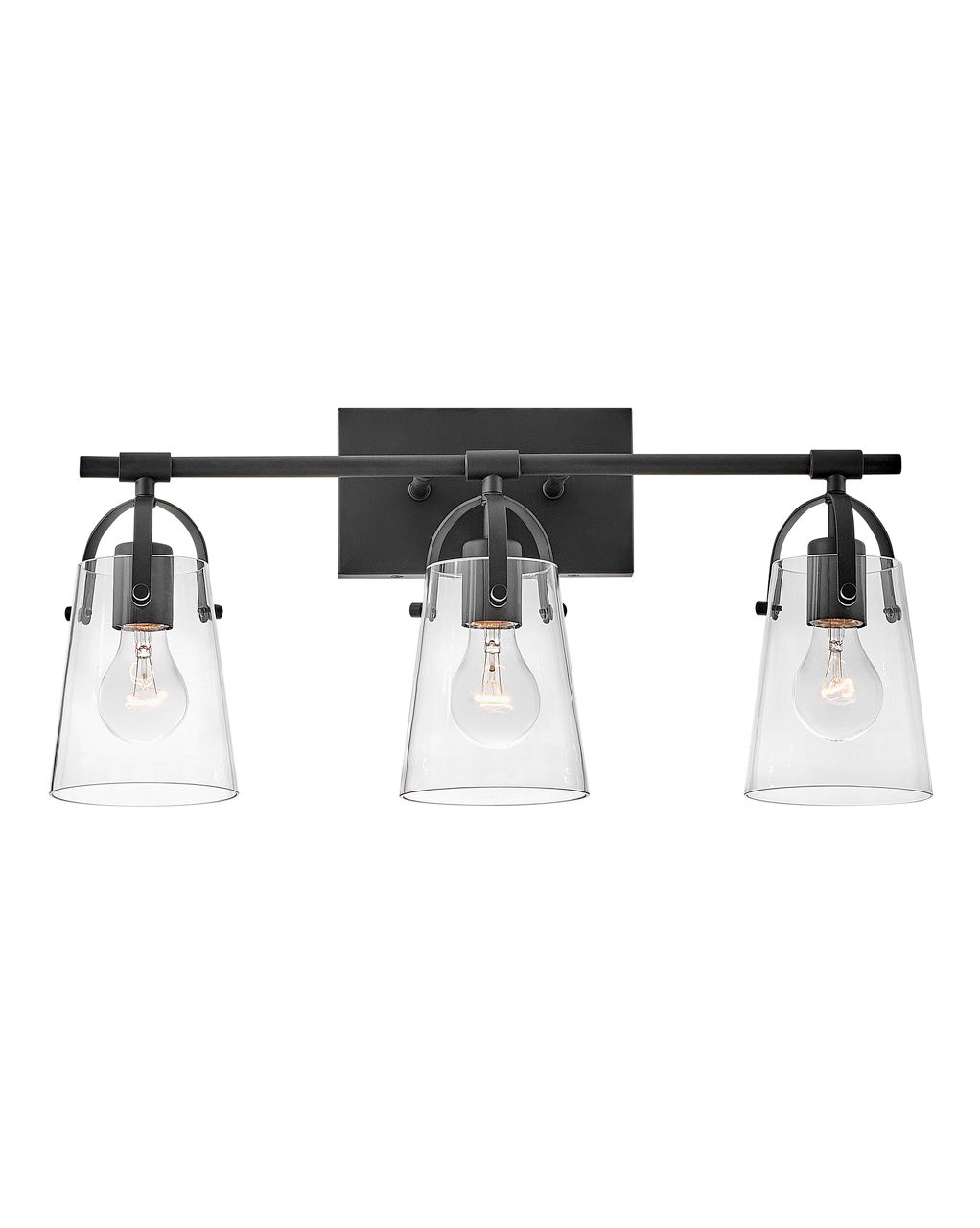 Hinkley Foster 22 3/4" Wide Black 3-Light Bath Vanity Light