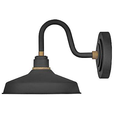 Hinkley Foundry 9 1/4"H Industrial Black Outdoor Barn Wall Light
