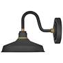 1_Hinkley Foundry 9 1/4"H Industrial Black Outdoor Barn Wall Light